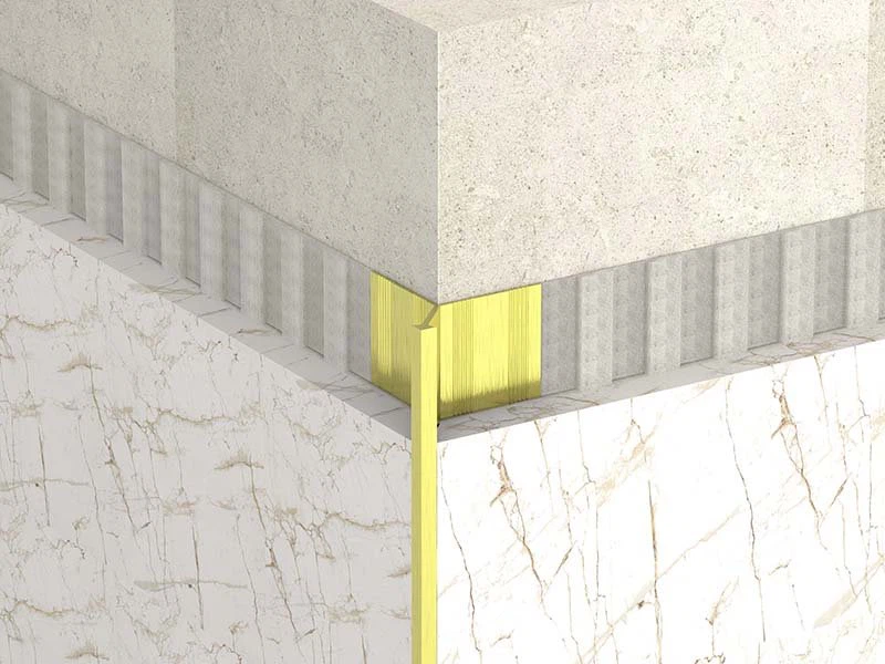 Brushed rose gold tile strips (2)