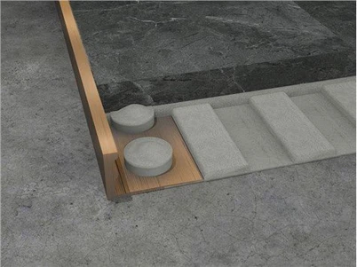 L Shaped Brass Tile Trim