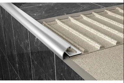 8mm Brushed Chrome Tile Trim