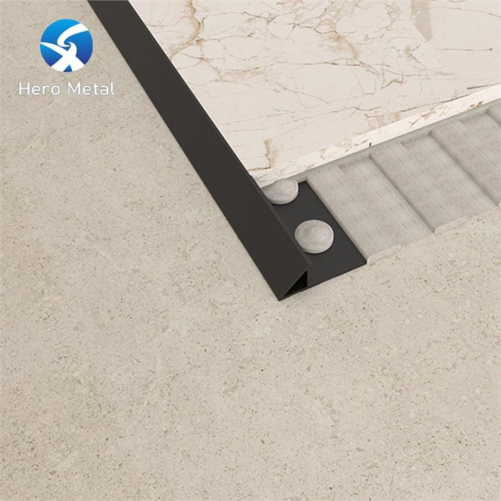 matte black tile edging