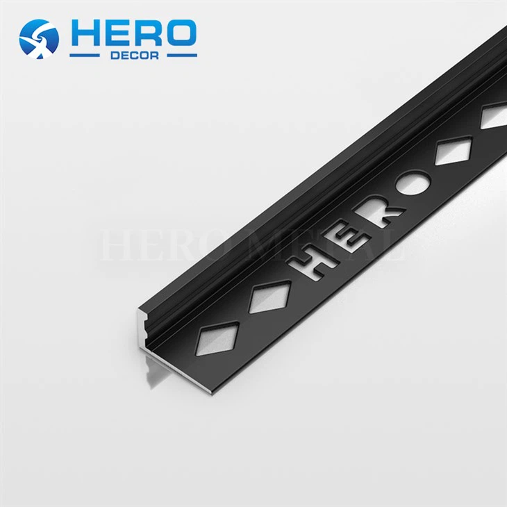 Aluminum L-shaped Straight Edge Strip Wall Floor Tile Trim