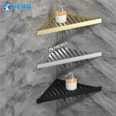 Stainless Steel Corner Shower Shelf Slot Design Recessed For Tile Wall