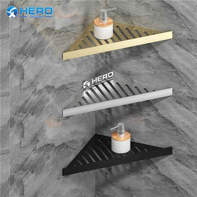 Stainless Steel Corner Shower Shelf Slot Design Recessed For Tile Wall