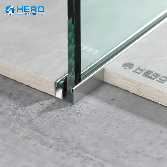 Stainless Steel U Channel Shower Glass Profile factory