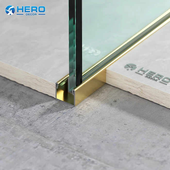 Stainless Steel U Channel Shower Glass Profile manufacturers