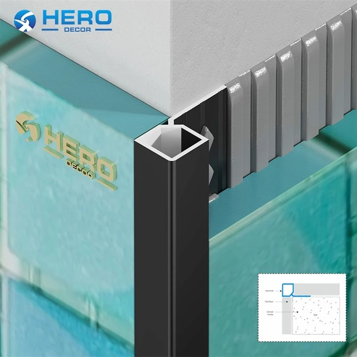Aluminum Square Corner Tile Trim suppliers