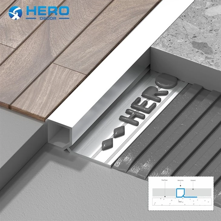 Aluminum Square Corner Tile Trim factory