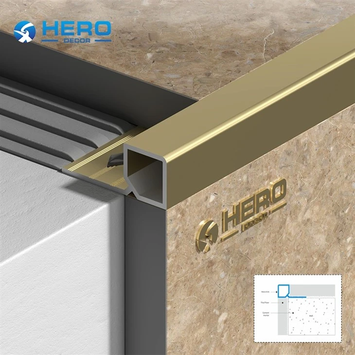 Aluminum Square Corner Tile Trim manufacturers