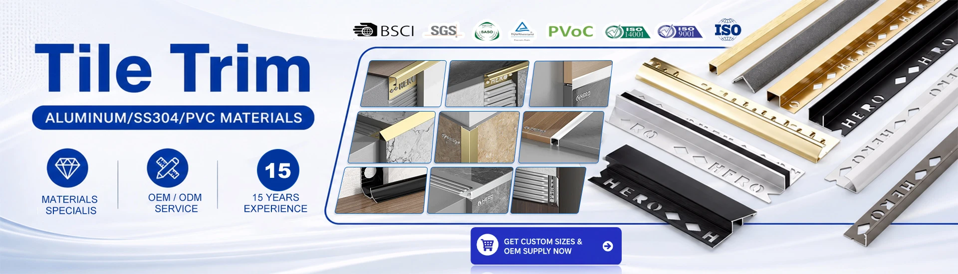 Global Tile Trim & Metal Profile Manufacturer | HERO METAL