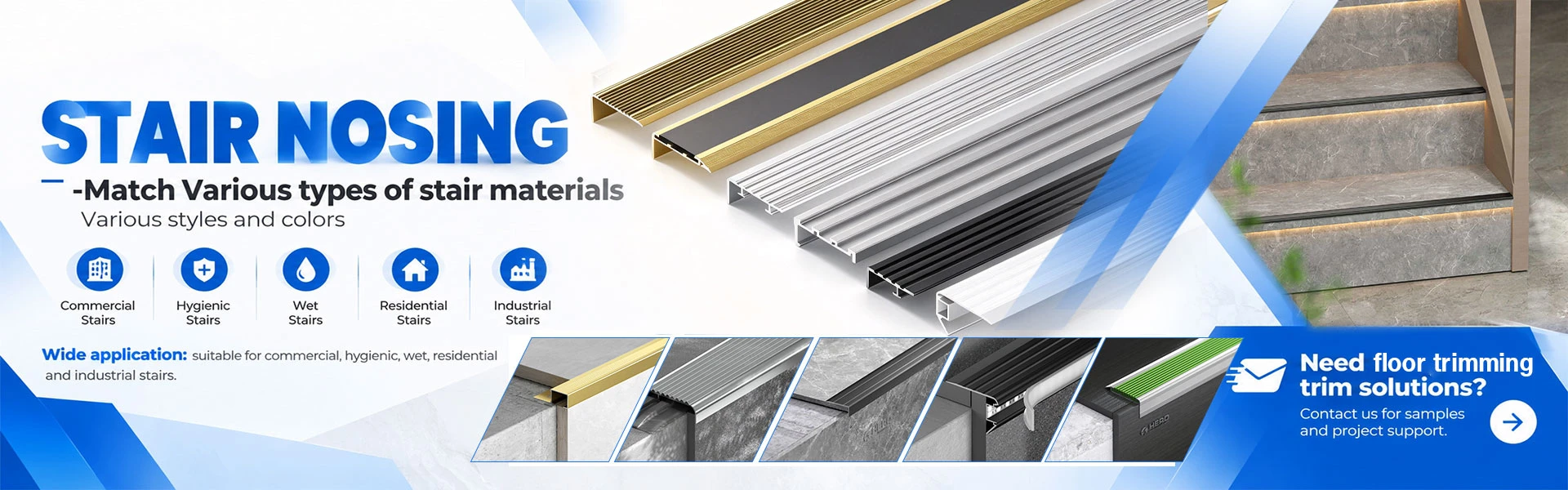 hero metal stair nosing product category banner
