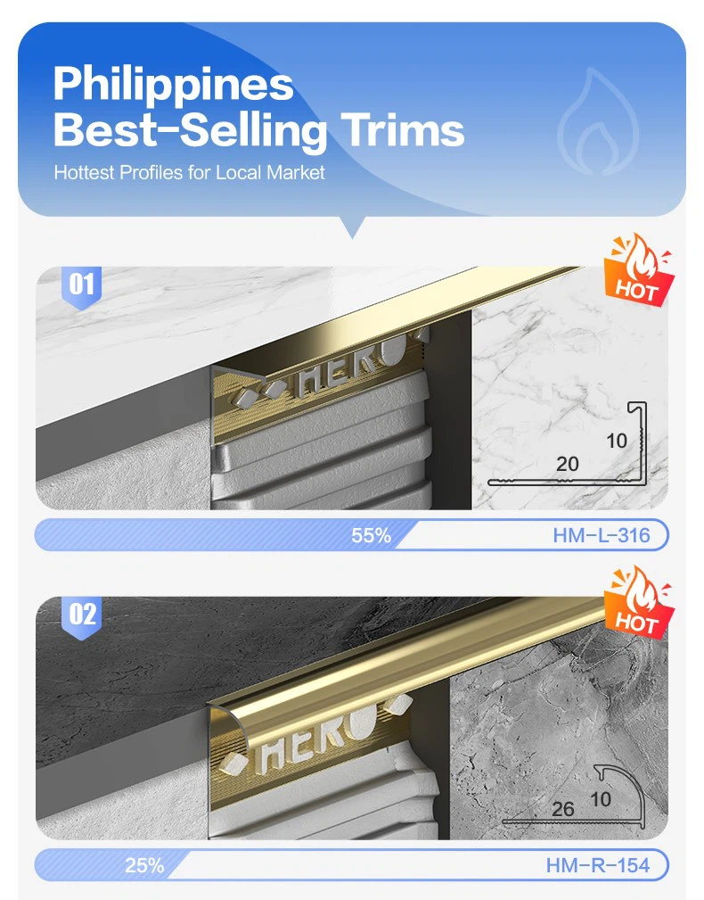 Best-Selling Tile Trim Sizes And Colors In The Philippines Best-Selling Tile Trim Sizes And Colors In The Philippines