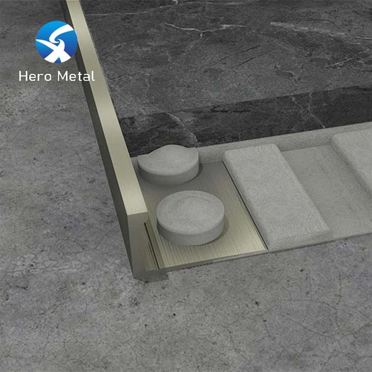 brass l shape tile trim