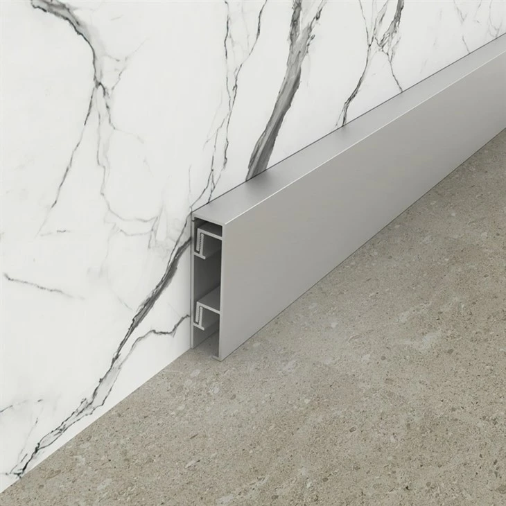 matt silver skirting board
