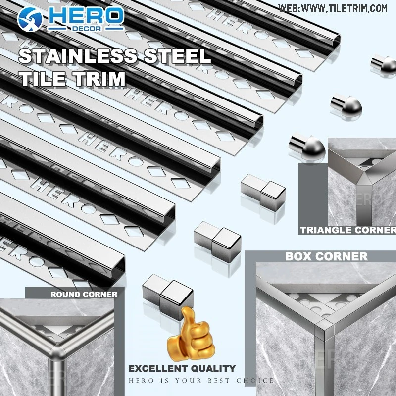 Stainless Steel Tile Trim End Cap shapes Stainless Steel Tile Trim End Cap shapes