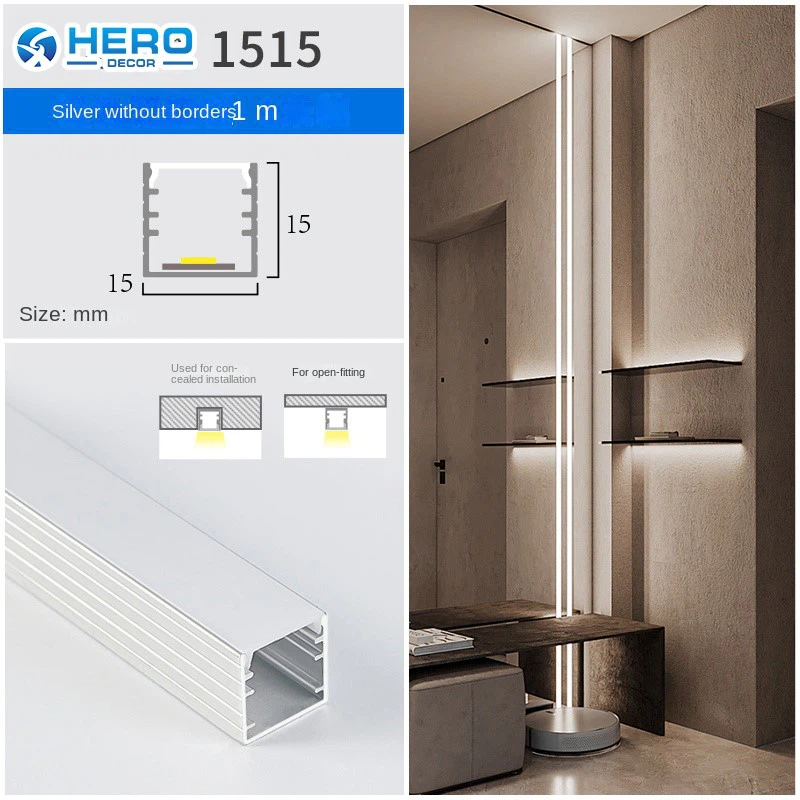aluminum profile for led strip lighting silver without border aluminum profile for led strip lighting silver without border