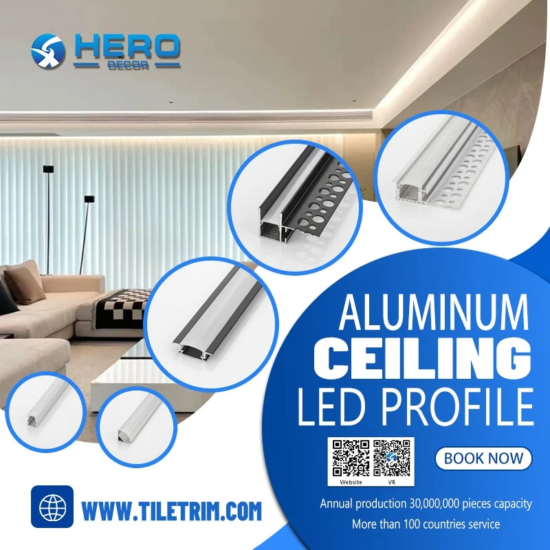 corner led channel aluminum ceiling profile