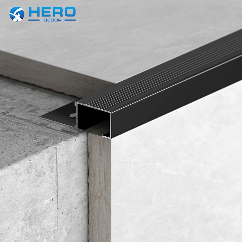 HM-B-126 Aluminum Stair Nosings Black HM-B-126 Aluminum Stair Nosings Black