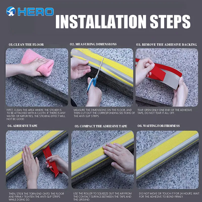 Rubber Stair Nosing installtion steps Rubber Stair Nosing installtion steps