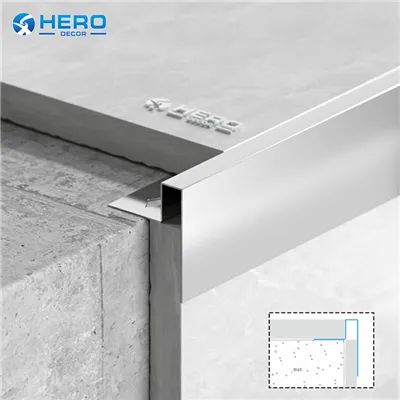 Aluminum Minimalism Square Stair Nosings