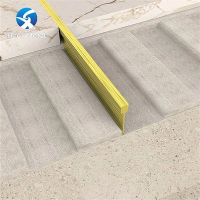 12mm Brass T Shape Tile Trim With Brush Surface