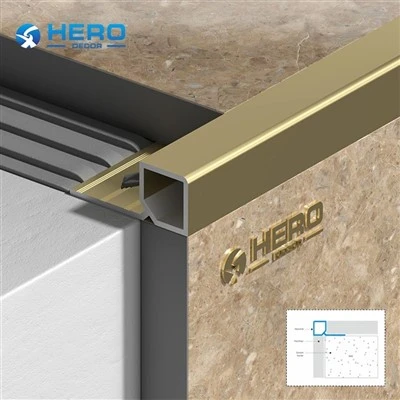 Aluminum Square Corner Tile Trim