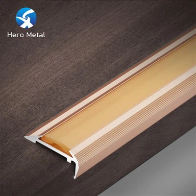 Rubber Insert Anti Slip Aluminum Stair Nosing