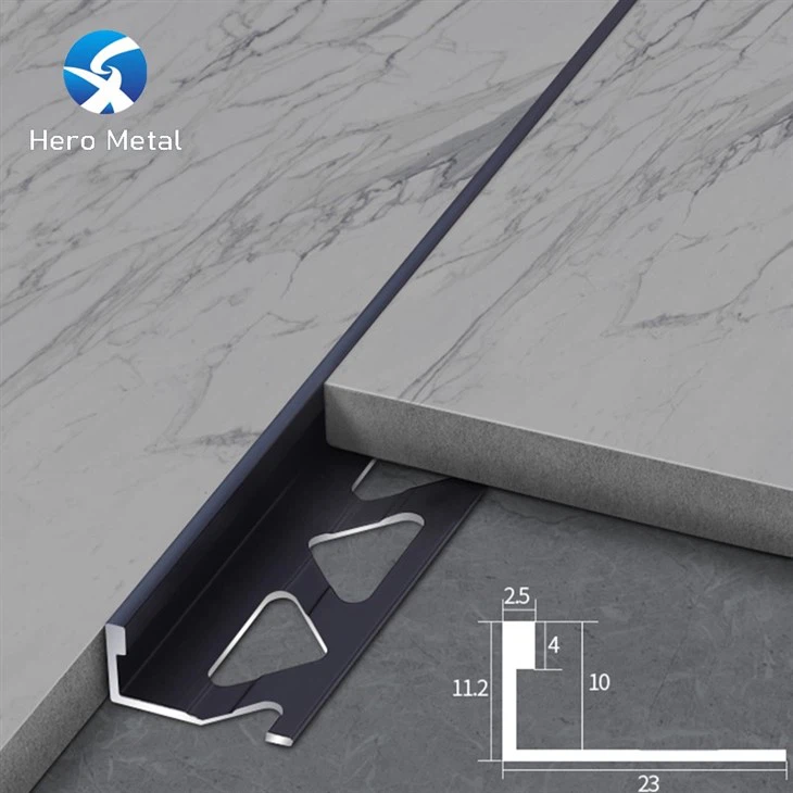 Straight Edge Tile Trim Gold Aluminum (2)